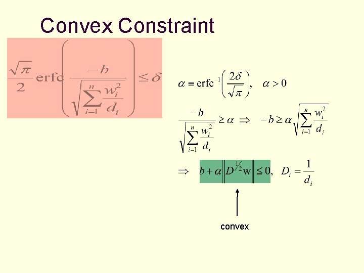 Convex Constraint convex 