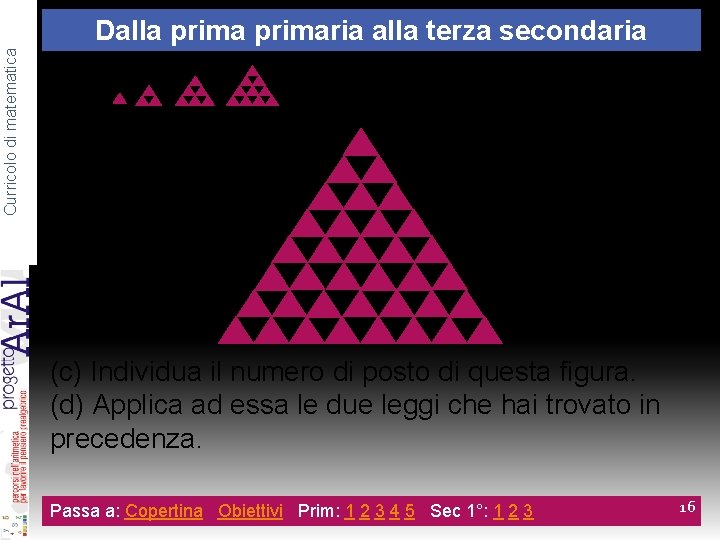 Curricolo di matematica Dalla primaria alla terza secondaria 6 b. (c) Individua il numero