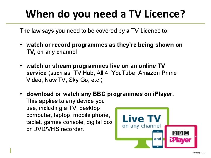 When do you need a TV Licence? The law says you need to be