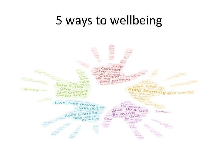 5 ways to wellbeing 