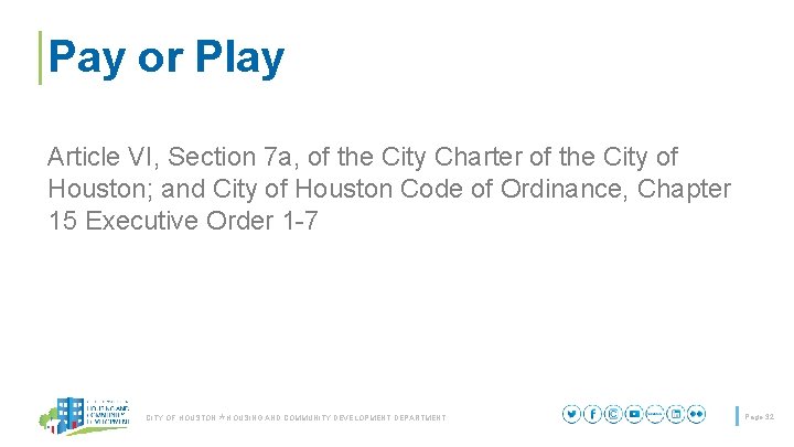 Pay or Play Article VI, Section 7 a, of the City Charter of the