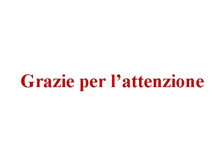 Grazie per l’attenzione 