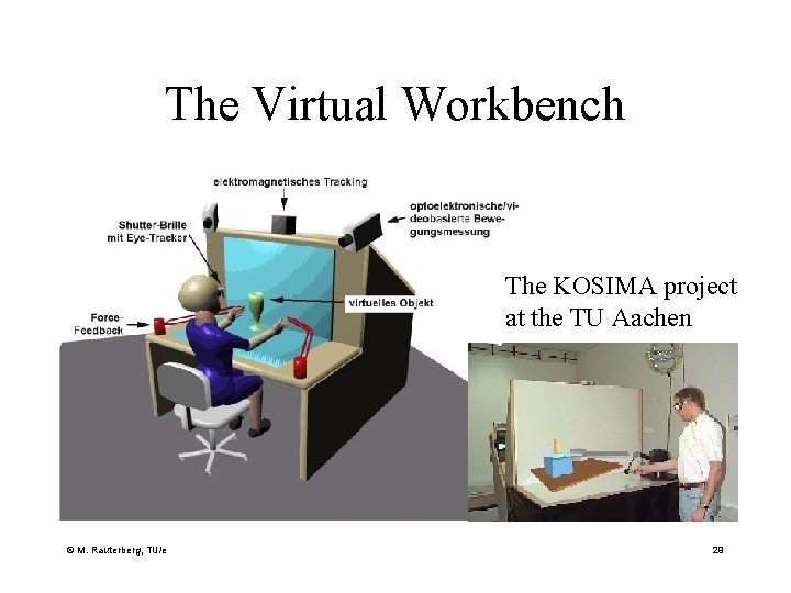 The Virtual Workbench The KOSIMA project at the TU Aachen © M. Rauterberg, TU/e