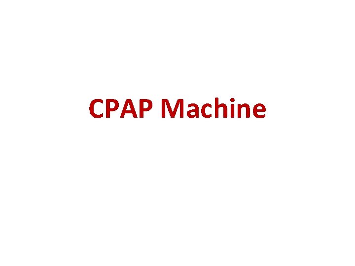 CPAP Machine 