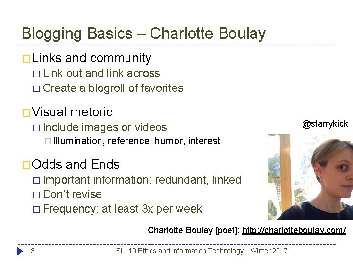 Blogging Basics – Charlotte Boulay � Links and community � Link out and link