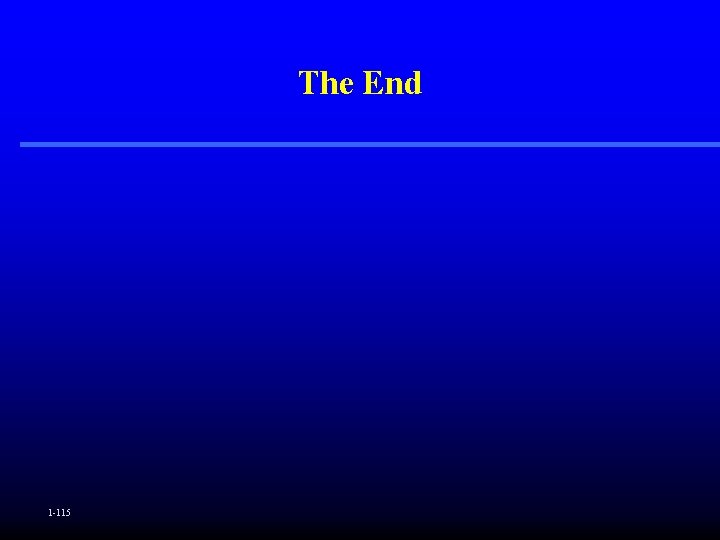 The End 1 -115 