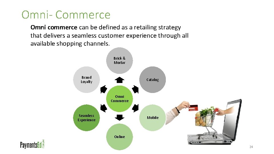 Omni- Commerce Omni commerce can be defined as a retailing strategy that delivers a