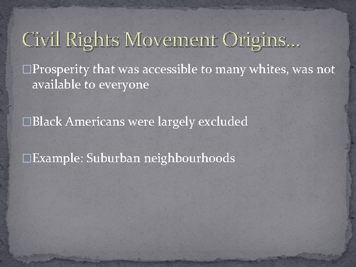 American Civil Rights Background 1700 1790 Several black