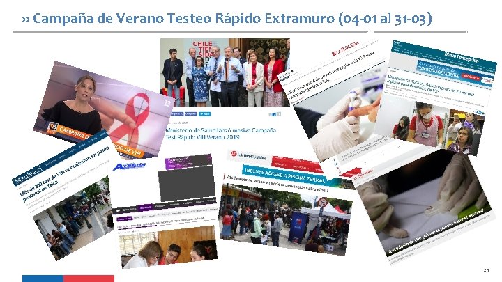 ›› Campaña de Verano Testeo Rápido Extramuro (04 -01 al 31 -03) 21 