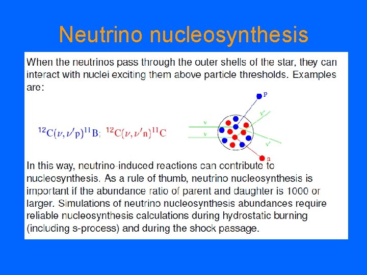 Neutrino nucleosynthesis 