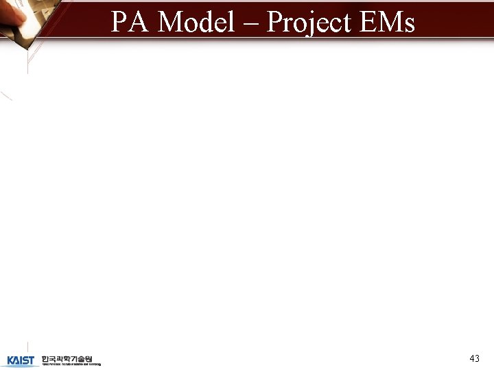 PA Model – Project EMs 43 