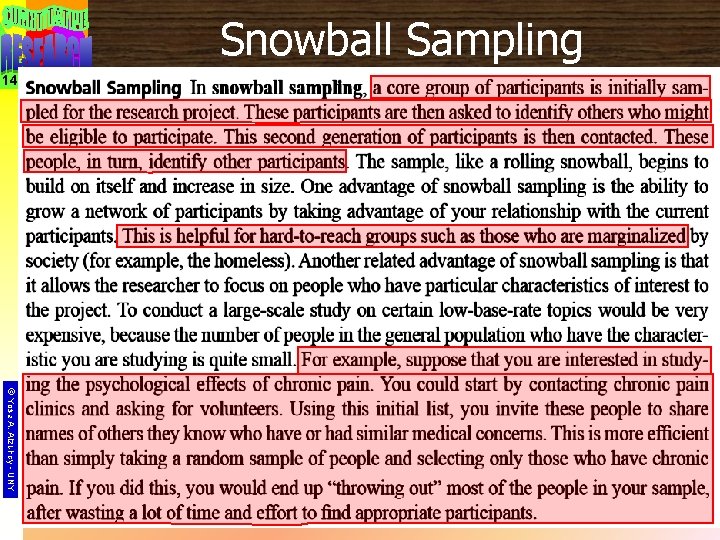 Snowball Sampling 14 © Yosa A. Alzuhdy - UNY 