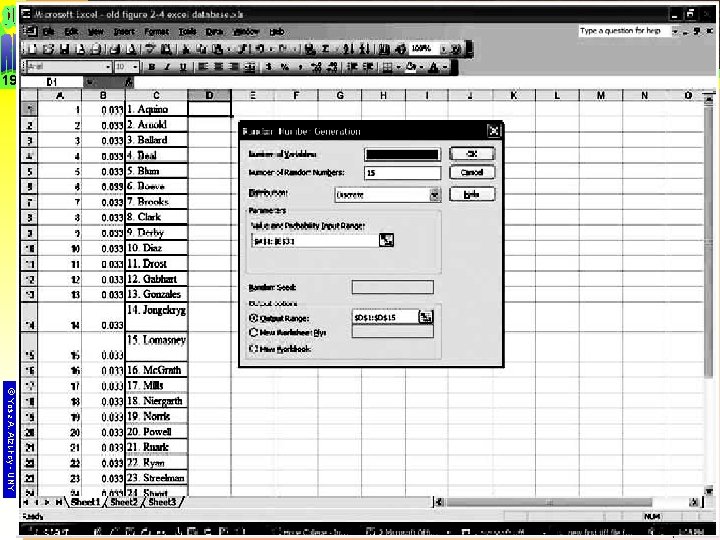Selecting Simple Random Sample-MS Excel 19 © Yosa A. Alzuhdy - UNY 