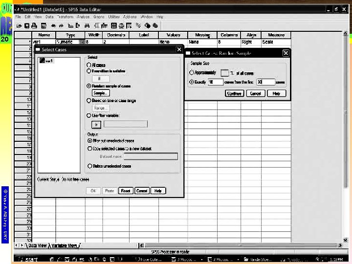 Selecting Simple Random Sample - SPSS 20 © Yosa A. Alzuhdy - UNY 