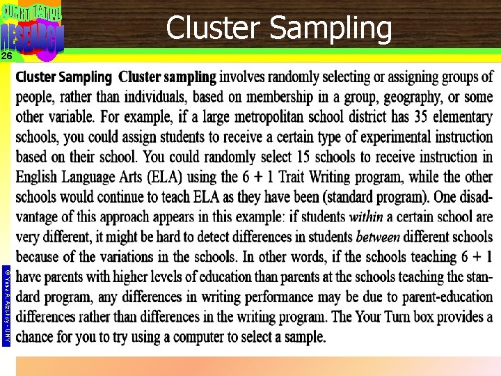 Cluster Sampling 26 © Yosa A. Alzuhdy - UNY 