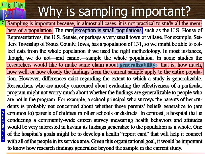 Why is sampling important? 7 © Yosa A. Alzuhdy - UNY 