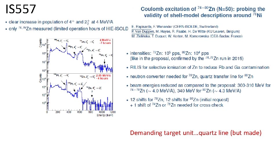 IS 557 Demanding target unit…quartz line (but made) 