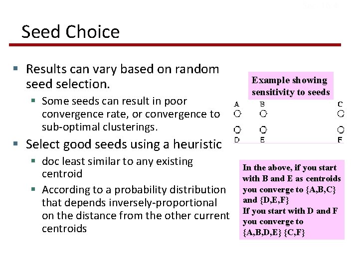 Sec. 16. 4 Seed Choice § Results can vary based on random seed selection.