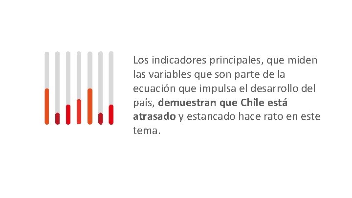 Los indicadores principales, que miden las variables que son parte de la ecuación que