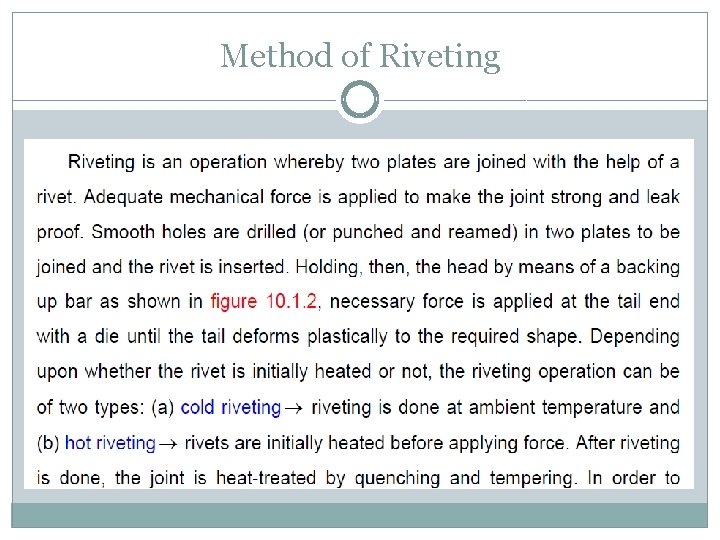 Method of Riveting 