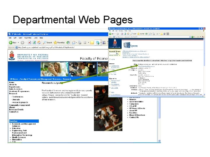 Departmental Web Pages 
