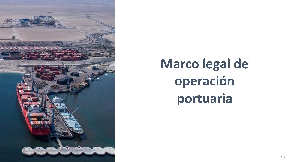 Marco legal de operación portuaria 55 