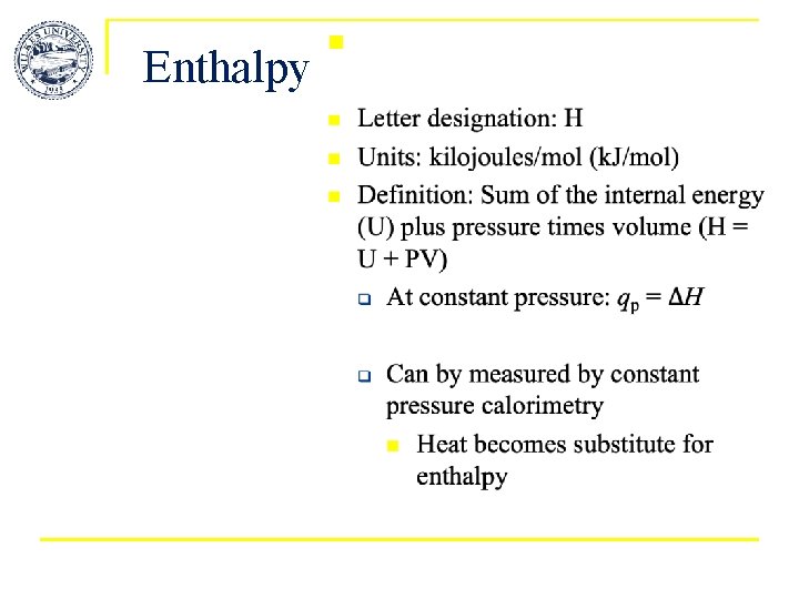 Enthalpy n 