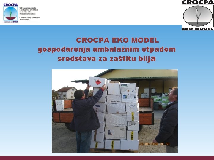 CROCPA EKO MODEL gospodarenja ambalažnim otpadom sredstava za zaštitu bilja 