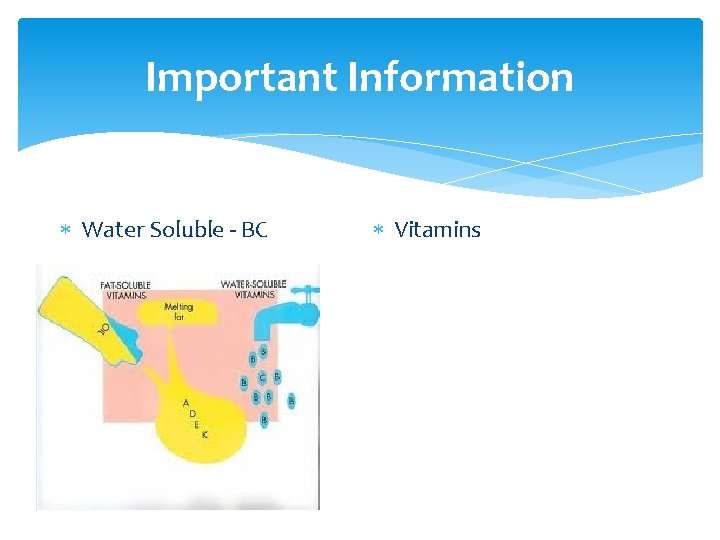 Important Information Water Soluble - BC Vitamins 