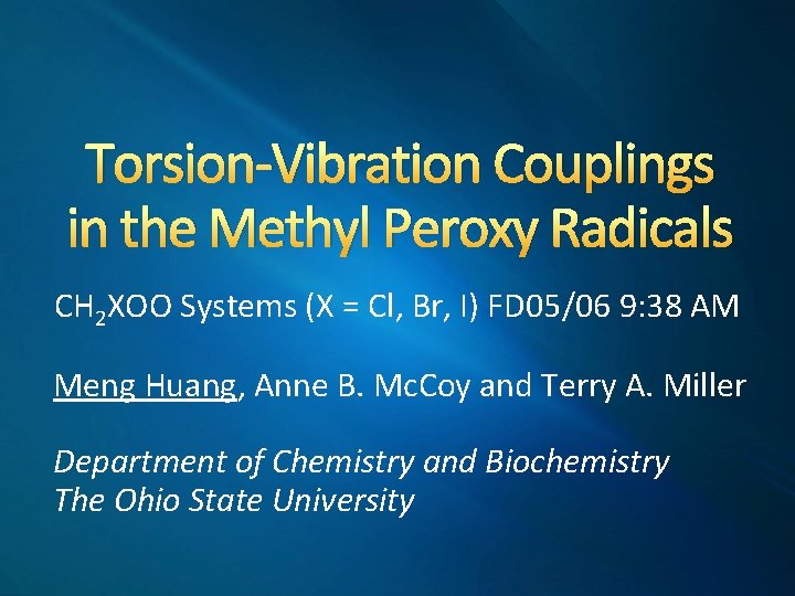 Torsion-Vibration Couplings in the Methyl Peroxy Radicals CH 2 XOO Systems (X = Cl,