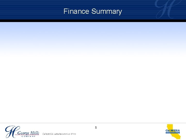 Finance Summary 5 