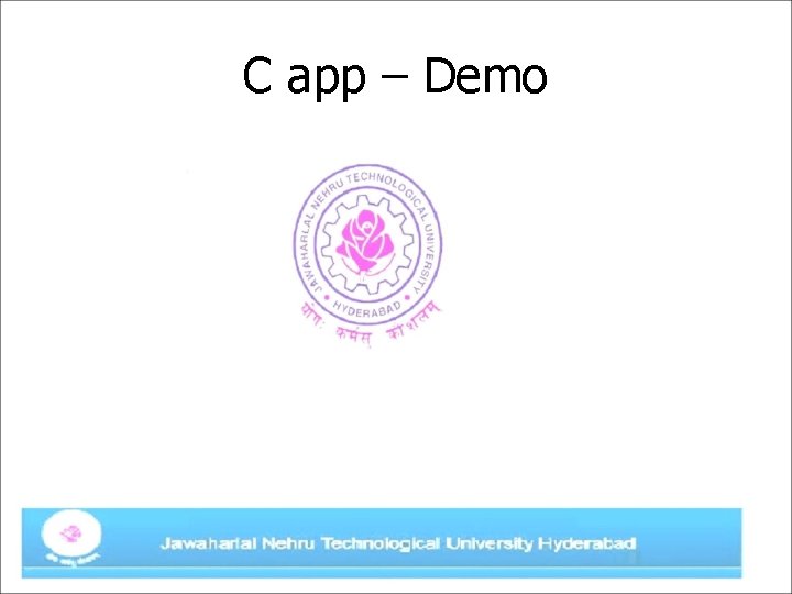 C app – Demo 