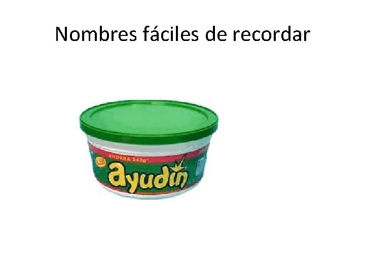 Nombres fáciles de recordar 