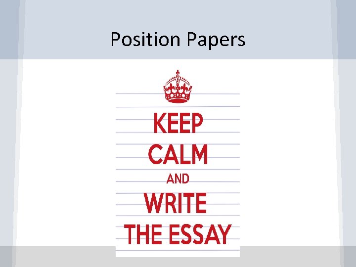 Position Papers 