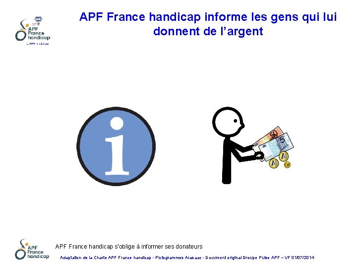 APF France handicap informe les gens qui lui donnent de l’argent APF France handicap