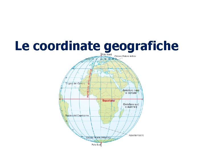 Le coordinate geografiche 