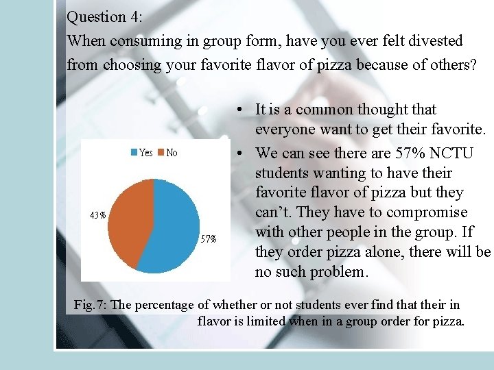 Question 4: When consuming in group form, have you ever felt divested from choosing