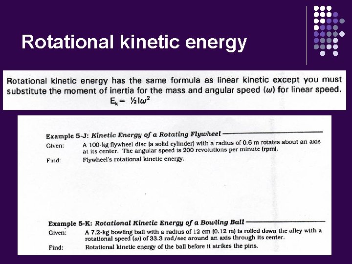 Rotational kinetic energy 