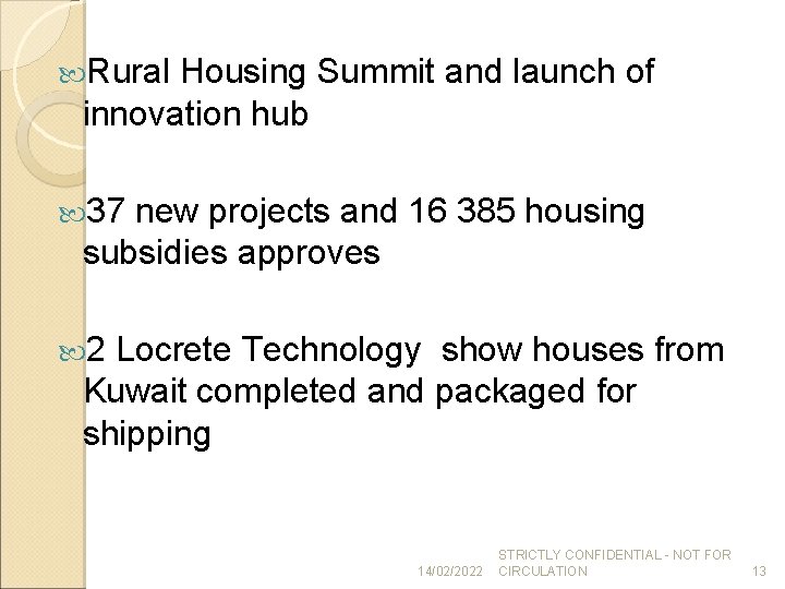  Rural Housing Summit and launch of innovation hub 37 new projects and 16