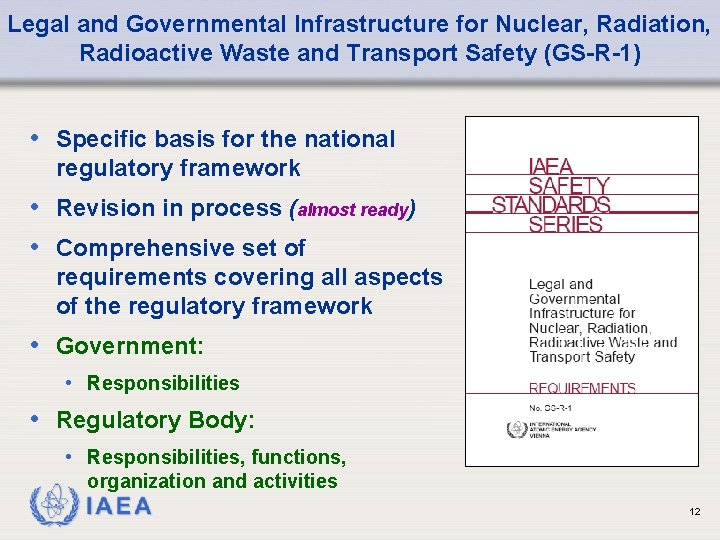 Rassc International Standards Codes and Guidance for Radiation Safety
