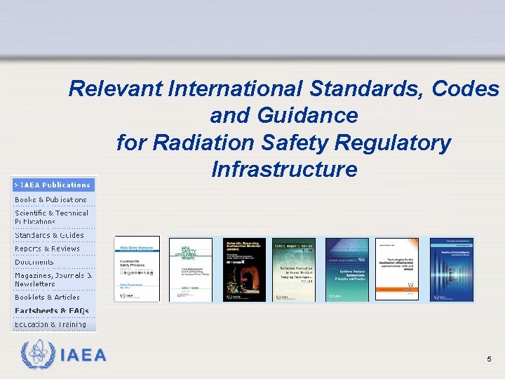 Rassc International Standards Codes and Guidance for Radiation Safety