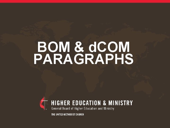 BOM & d. COM PARAGRAPHS 