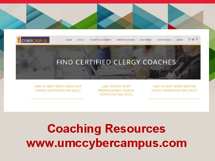 Coaching Resources www. umccybercampus. com 
