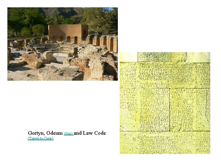 Gortyn, Odeum (Joni) and Law Code (Travel-to-Crete) 