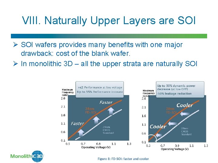 VIII. Naturally Upper Layers are SOI Ø SOI wafers provides many benefits with one
