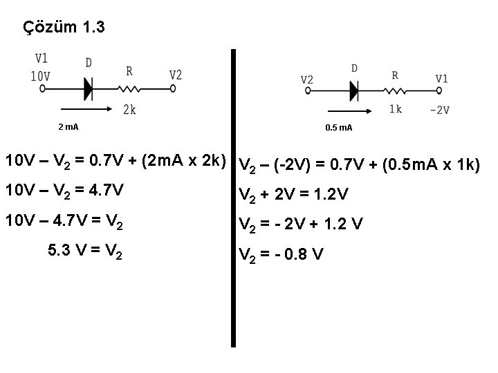 Çözüm 1. 3 2 m. A 0. 5 m. A 10 V – V