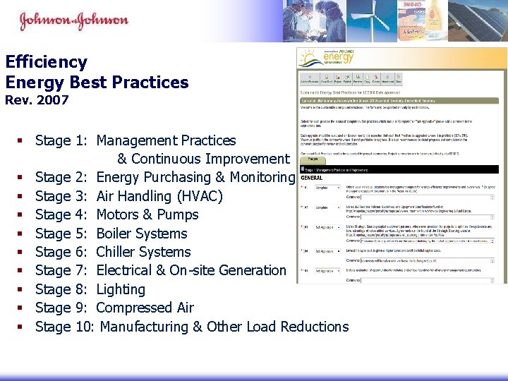 Efficiency Energy Best Practices Rev. 2007 § Stage 1: Management Practices & Continuous Improvement Efficiency Energy Best Practices Rev. 2007 § Stage 1: Management Practices & Continuous Improvement