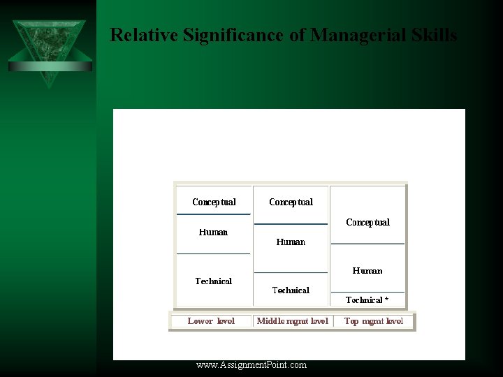Relative Significance of Managerial Skills www. Assignment. Point. com 