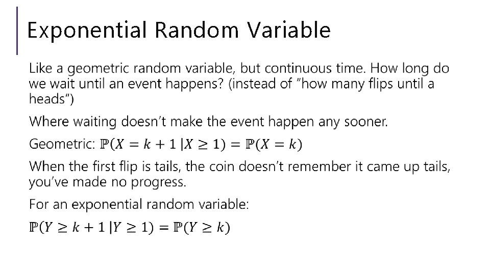 Exponential Random Variable 