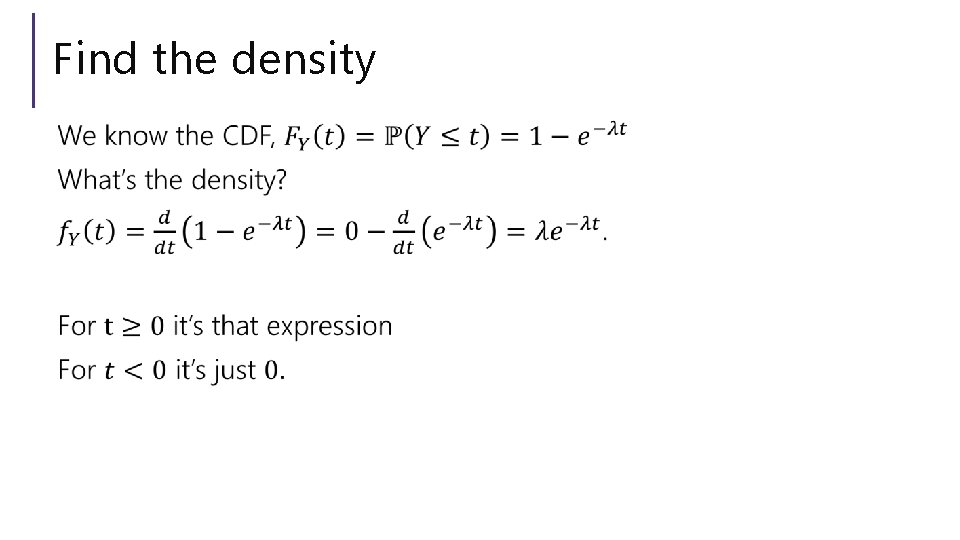 Find the density 